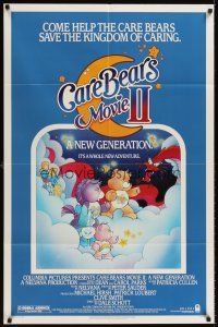 6y142 CARE BEARS MOVIE 2 1sh '86 A New Generation, cute kid's animation!