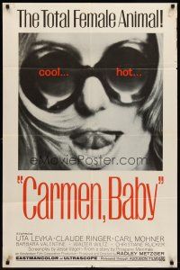 6y145 CARMEN, BABY 1sh '68 Radley Metzger, Uta Levka, Barbara Valentine, cool hot image!