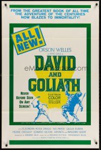 6y192 DAVID & GOLIATH 1sh R70s Orson Welles as King Saul, the shepherd who became a warrior king!