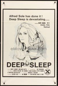 6y205 DEEP SLEEP 1sh '72 Alfred Sole directed, Ashton art of sexy woman!