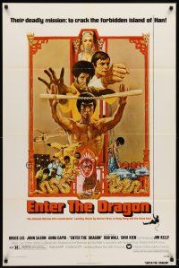 6y258 ENTER THE DRAGON 1sh '73 Bruce Lee classic, the movie that made him a legend!