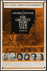 6y366 GREATEST STORY EVER TOLD limited engagement style 1sh '65 George Stevens, Von Sydow as Jesus!