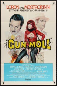 6y370 GUN MOLL int'l 1sh '75 La Pupa Del Gangster, art of Sophia Loren, Marcello Mastroianni!
