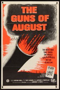6y373 GUNS OF AUGUST 1sh R60s World War I documentary, narrated by Fritz Weaver!