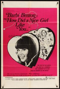 6y412 HOW DID A NICE GIRL LIKE YOU 1sh '70 sexy Barbi Benton played the bedroom instead of the field