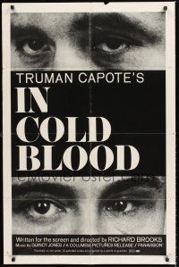 6y423 IN COLD BLOOD 1sh '68 Richard Brooks directed, Robert Blake, from the novel by Truman Capote!