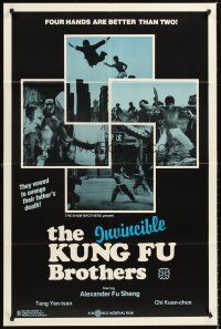 6y440 INVINCIBLE KUNG-FU BROTHERS 1sh '76 Cheh Chang, four hands are better than two!