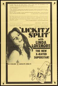 6y500 LICKITY SPLIT 1sh '74 directed by Carter Stevens, sexy Linda Lovemore!