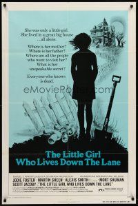 6y504 LITTLE GIRL WHO LIVES DOWN THE LANE 1sh '77 Jodie Foster has an unspeakable secret!