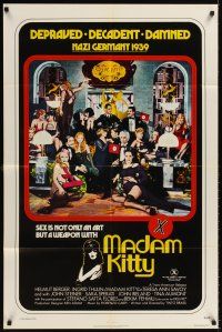 6y534 MADAM KITTY 1sh '76 x-rated, depraved, decadent, damned, sex is not only an art but a weapon!