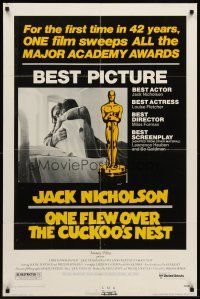 6y646 ONE FLEW OVER THE CUCKOO'S NEST awards 1sh '75 Jack Nicholson, Milos Forman classic!