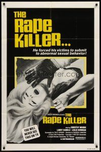 6y714 RAPE KILLER 1sh '76 sex horror, you will never see this on TV!