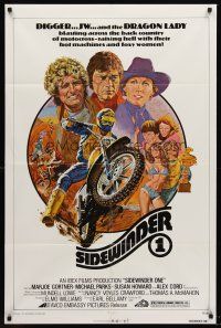 6y788 SIDEWINDER 1 1sh '77 Robert Tanenbaum dirt bike motocross & foxy women art!