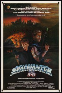 6y824 SPACEHUNTER ADVENTURES IN THE FORBIDDEN ZONE 1sh '83 art of Molly Ringwald, Peter Strauss!