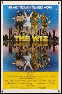 6y992 WIZ int'l 1sh '78 Diana Ross, Michael Jackson, Richard Pryor, Wizard of Oz, art by Gadino!