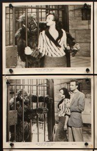 6z258 BRIDE & THE BEAST 8 8x10 stills '58 Ed Wood, great images of Charlotte Austin ravished by ape!