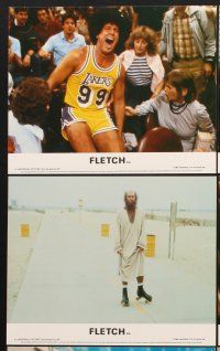 6z771 FLETCH 8 color English FOH LCs '85 Michael Ritchie, wacky detective Chevy Chase!