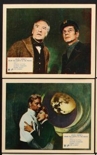 6z798 FROM THE EARTH TO THE MOON 8 color English FOH LCs '58 Jules Verne, Joseph Cotten, Sanders