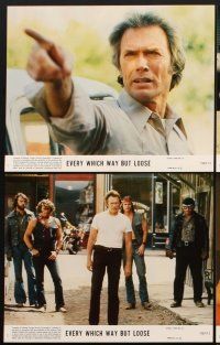 6z719 EVERY WHICH WAY BUT LOOSE 8 8x10 mini LCs '78 Clint Eastwood & Clyde the orangutan!