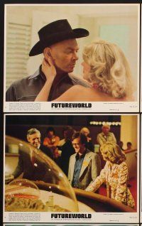 6z807 FUTUREWORLD 8 8x10 mini LCs '76 Peter Fonda, Blythe Danner, Yul Brynner as the Gunslinger!