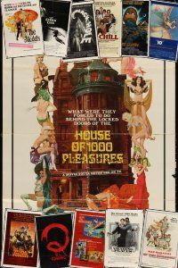 7a006 LOT OF 50 FOLDED ONE-SHEETS '72 - '84 House of 1000 Pleasures, Big Chill, '10' & many more!