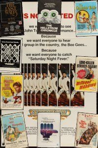 7a008 LOT OF 33 FOLDED ONE-SHEETS '50 - '84 Saturday Night Fever, Last Waltz & many more!