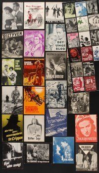 7a020 LOT OF 40 DANISH PROGRAMS FROM NON-U.S. MOVIES '50s-60s lots of different images & artwork!
