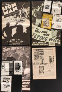 7a029 LOT OF 11 FOLDED UNCUT PRESSBOOKS '36 - '81 East Side Kids, Lion Man & more!