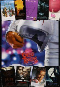 7a058 LOT OF 34 UNFOLDED ONE-SHEETS '86-09 Speed Racer, Planet of the Apes, Sleepy Hollow & more!