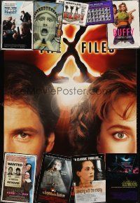 7a060 LOT OF 27 UNFOLDED DOUBLE-SIDED ONE-SHEETS '80s-90s X-Files, Buffy the Vampire Slayer +more!