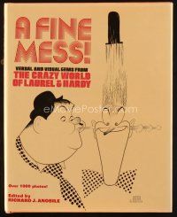 7a207 FINE MESS first edition hardcover book '75 The Crazy World of Laurel & Hardy, Hirschfeld art!