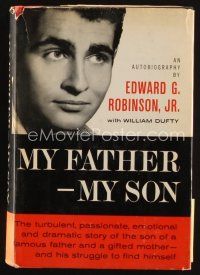 7a218 MY FATHER MY SON first edition hardcover book '58 by Edgar G. Robinson Jr. w/ lots of photos!