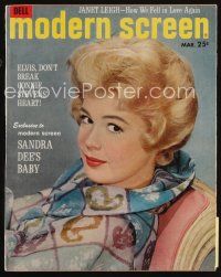 7a138 MODERN SCREEN magazine March 1962 portrait of Sandra Dee by Wallace Seawell + Marilyn Monroe!