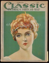7a140 MOTION PICTURE CLASSIC magazine February 1924 incredible art of Lillian Gish by E. Dahl!