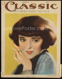 7a141 MOTION PICTURE CLASSIC magazine March 1924 artwork of pretty Colleen Moore by E. Dahl!