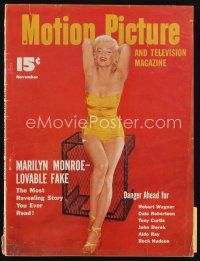 7a164 MOTION PICTURE magazine November 1953 portrait of sexy Marilyn Monroe by Frank Powolny!