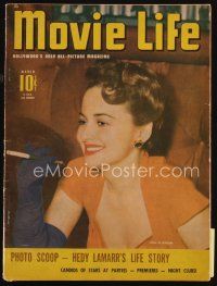 7a172 MOVIE LIFE magazine March 1942 great smiling close up of Olivia De Havilland smoking!