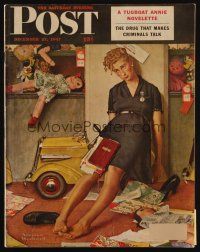7a188 SATURDAY EVENING POST magazine December 27, 1947 Night Before Xmas art by Norman Rockwell!