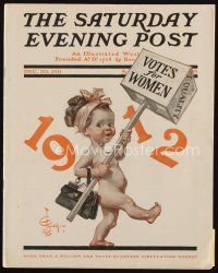 7a187 SATURDAY EVENING POST magazine December 30, 1911 women's lib art by J.C. Leyendecker!