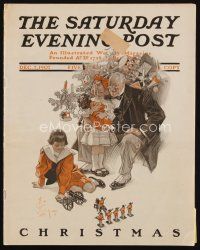 7a186 SATURDAY EVENING POST magazine December 7, 1907 great Christmas art by J.C. Leyendecker!