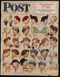 7a189 SATURDAY EVENING POST magazine March 6, 1948 great artwork by Norman Rockwell!