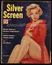 7a129 SILVER SCREEN magazine April 1954 Marilyn Monroe's greatest temptations, sexiest portrait!