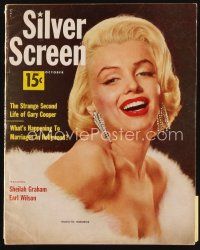 7a128 SILVER SCREEN magazine October 1953 sexiest Marilyn Monroe star of Gentlemen Prefer Blondes!