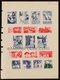 7a016 LOT OF 17 STAMPS FROM 1938 '38 Cowboy & the Lady, Flying G-Men, Ride a Crooked Mile & more!