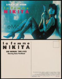 7a021 LOT OF 40 LA FEMME NIKITA POSTCARDS '90 one woman, two lives, starring Anne Parrillaud!