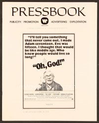 7a465 OH GOD pressbook '77 directed by Carl Reiner, wacky George Burns, John Denver!