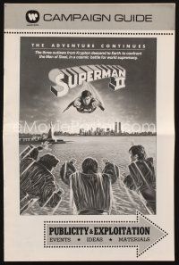 7a486 SUPERMAN II pressbook '81 Christopher Reeve, Terence Stamp, great art over New York City!