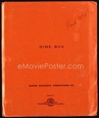 7a307 KID BLUE final shooting draft script September 20, 1971, working title Dime Box!
