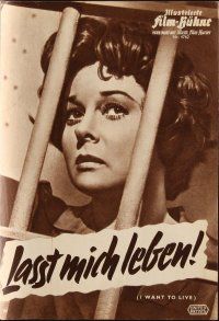 7a250 I WANT TO LIVE German program '59 different images of Susan Hayward as Barbara Graham!
