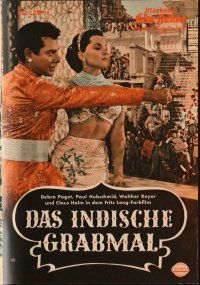 7a252 INDIAN TOMB German program '59 Fritz Lang, different images of sexy Debra Paget